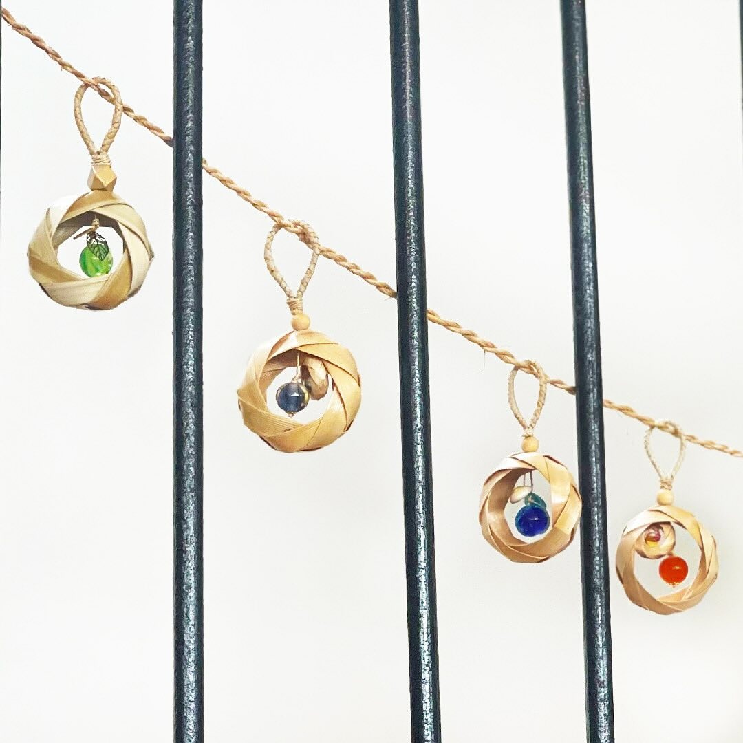 Gettou-scented Ryukyu glass ornament, handmade in the islands