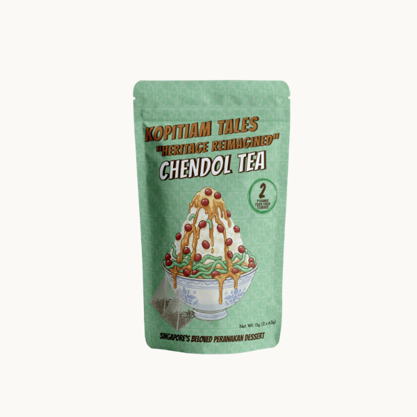 Chendol dessert tea sachet, an unusual Singapore food souvenir