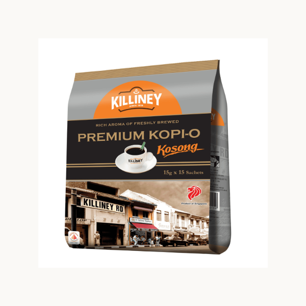 Killiney Premium Kopi-O Kosong sachets, a Singapore food souvenir